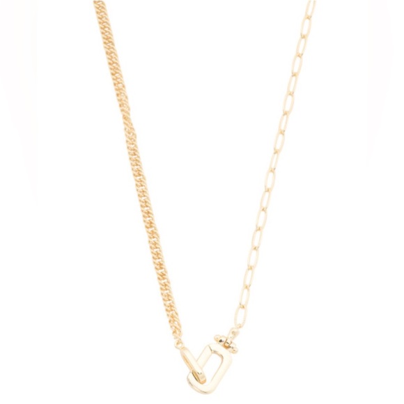 Gorjana 18K Gold Plated Dylan Link Dual Chain Necklace - Picture 2 of 7